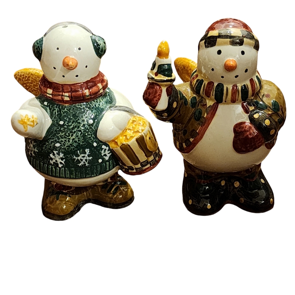 Debbie Mumm Sakura Snowman Salt & Pepper Shakers